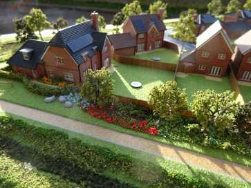 Architectural model of Wallingford housing development for Berkeley Homes